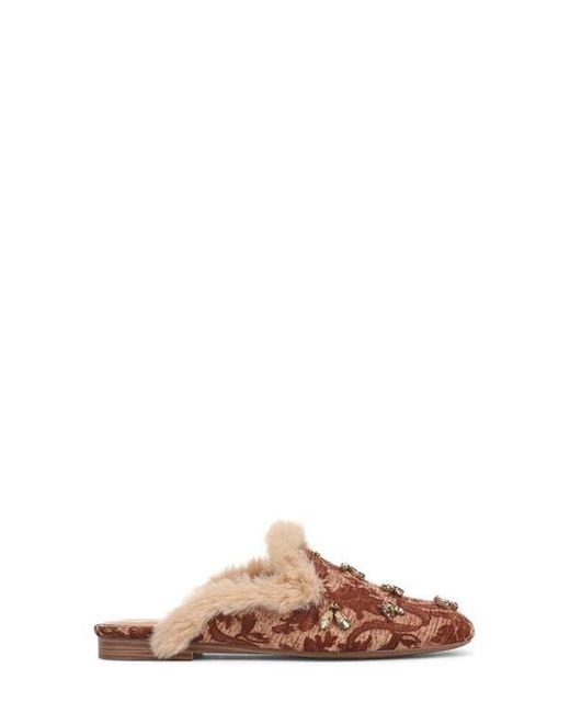 Circus by Sam Edelman Brown Tillie Faux Fur Trim Mule