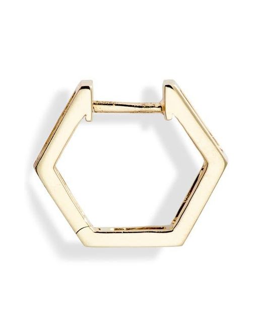 Bony Levy Metallic Hexagonal Split Hoop Earrings