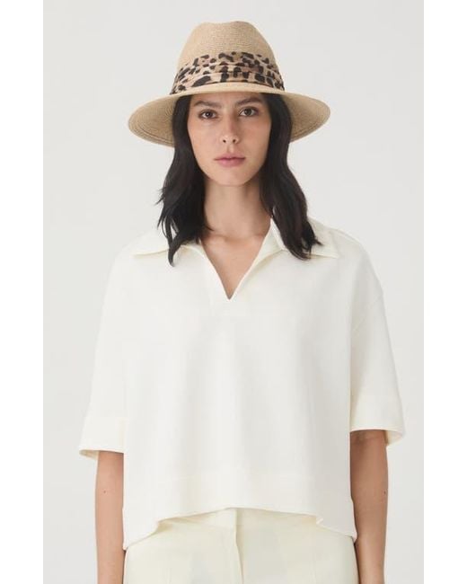Eugenia Kim Natural Courtney Upf 25+ Packable Straw Fedora