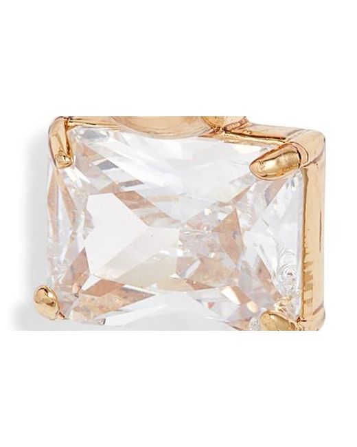 Nordstrom Metallic Cubic Zirconia Drop Huggie Earrings