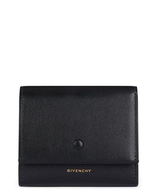 Givenchy Black Mini Day Leather Trifold Wallet