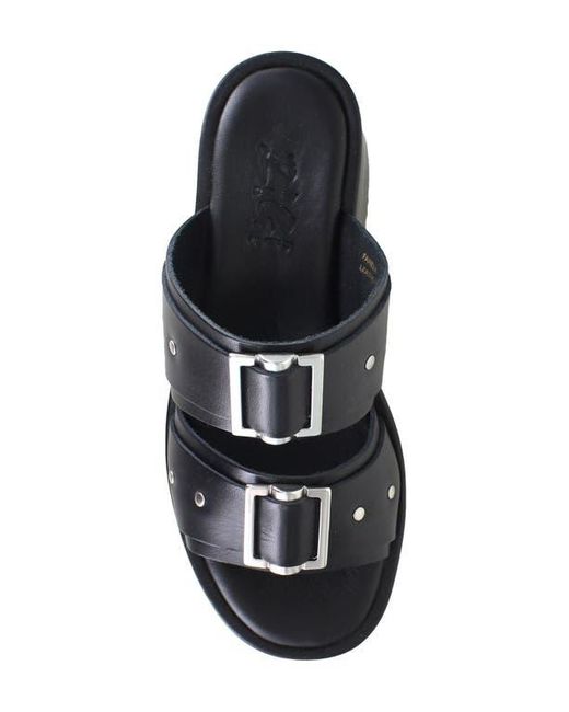 Zigi Black Fanela Platform Slide Sandal