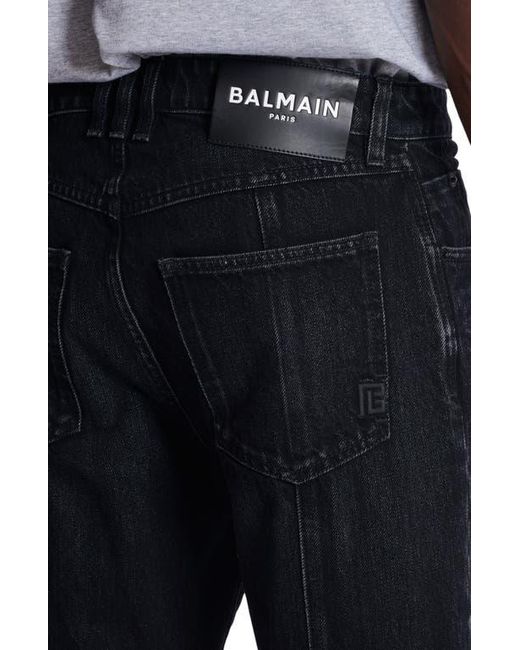 Balmain Blue Biker Jeans for men