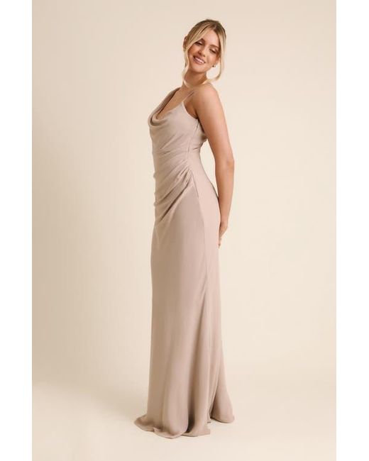 Six Stories Cowl Front Chiffon Bridesmaid Dress in Natural | Lyst Six Stories Cowl Front Chiffon Bridesmaid Dress in Natural | Lyst