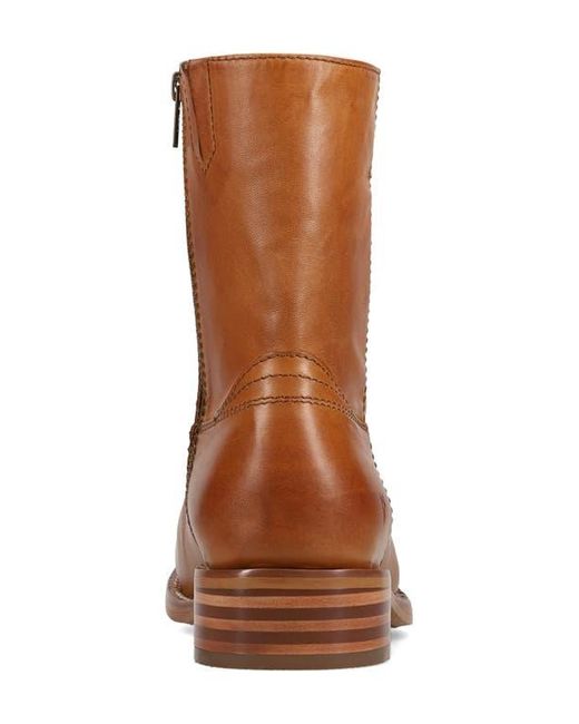Frye Brown Campus Leather Plain Toe Zip Boot for men