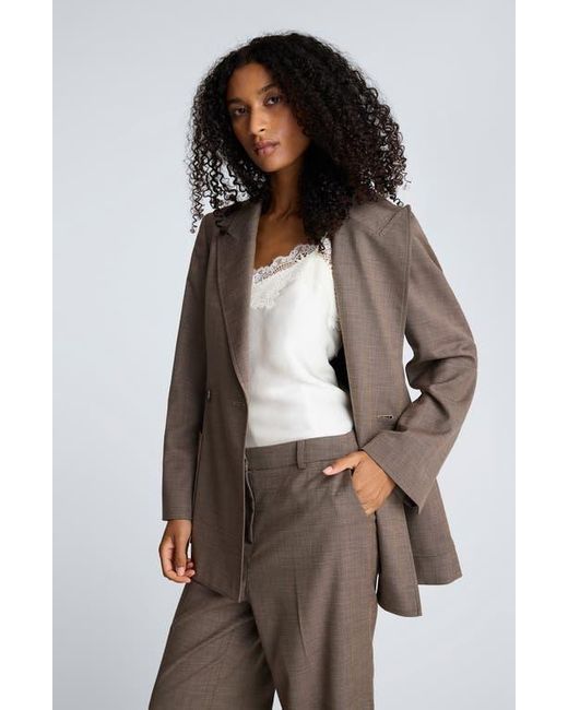 Kenneth Cole Brown Double Breasted Contour Jacket