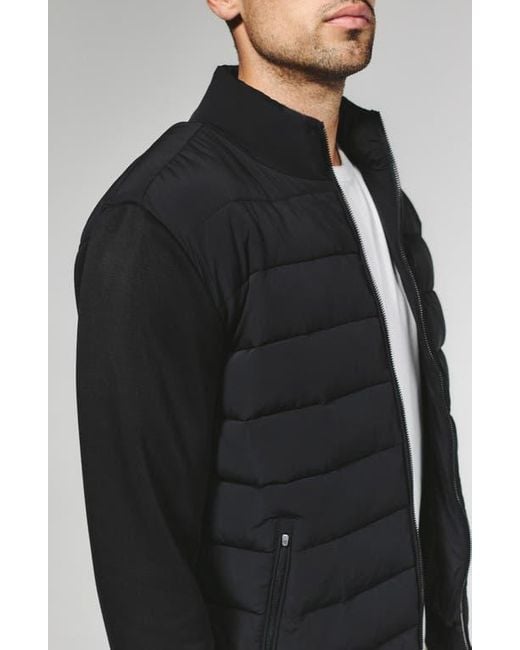 7 Diamonds Black Rev Puffer Jacket for men