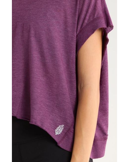 Free People Purple Fp Movement My Tee Time Open Back T-Shirt