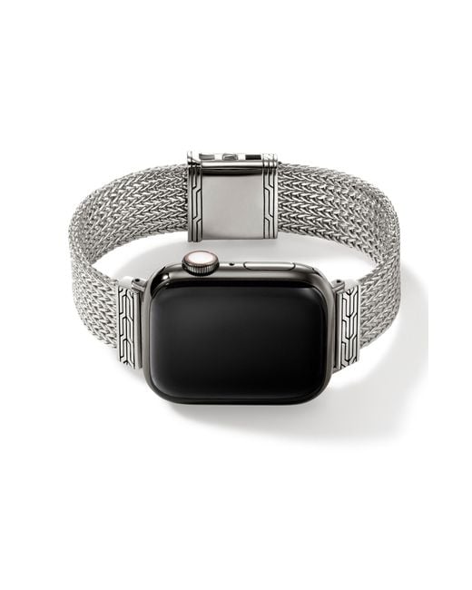 John Hardy Gray Smart Watch Strap, 18Mm