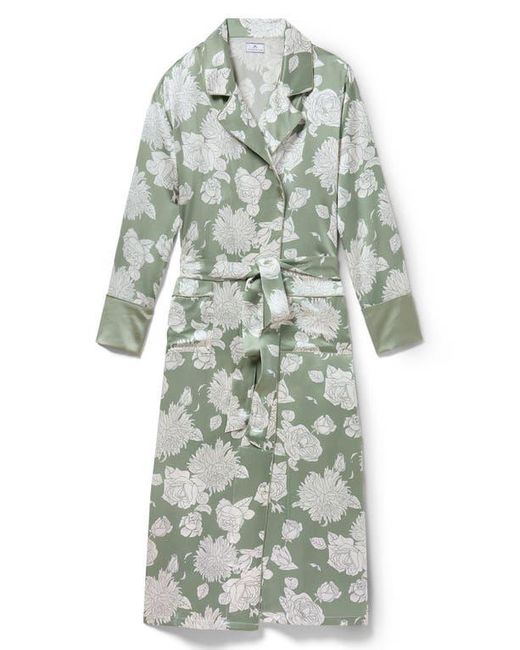 Petite Plume Natural Floral Mulberry Silk Robe