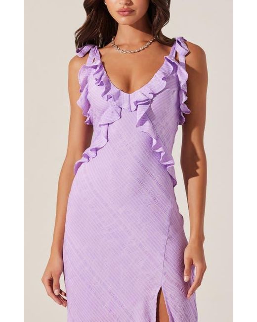 Astr Pink Sorbae Ruffle Detail Dress