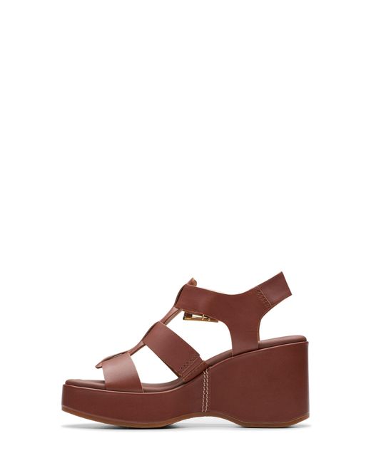 Clarks Brown Clarks(r) Manon Cove Wedge Sandal