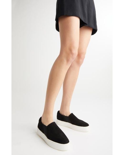 Vince Black Warren Platform Slip-On Sneaker