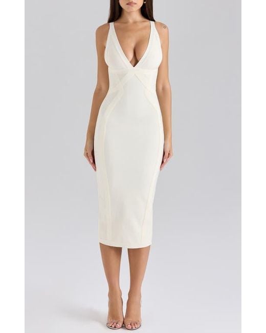 House Of Cb The Classic Midi Bandage Dress in White | Lyst House Of Cb The Classic Midi Bandage Dress in White | Lyst