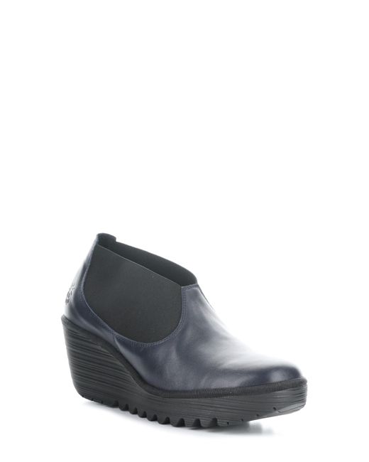 Fly London Gray Yify Platform Wedge Chelsea Boot