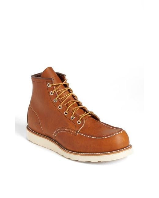 Red Wing Brown 6 Inch Moc Toe Boot for men
