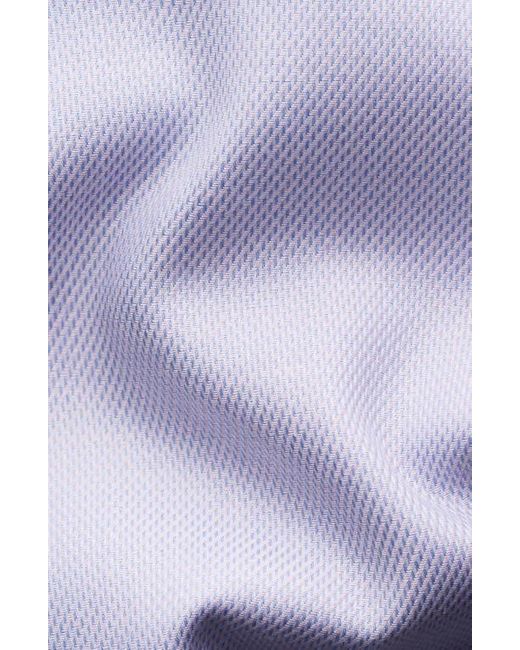 Eton of Sweden Blue Contemporary Fit Textured Cotton Dress Shirt for men