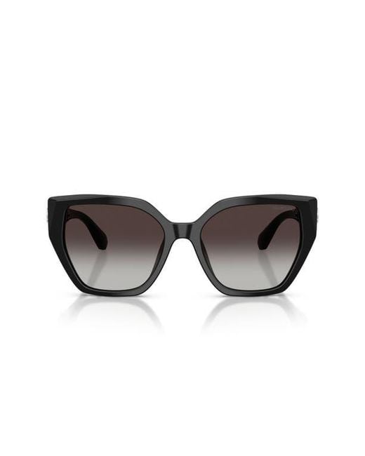 Swarovski Black 56Mm Gradient Irregular Sunglasses