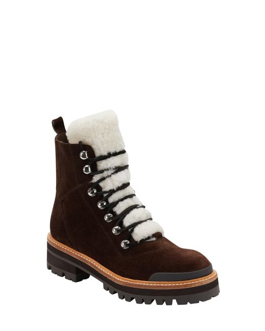 izzie genuine shearling lace up boot marc fisher ltd