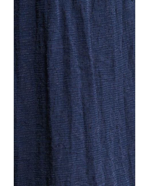 Treasure & Bond Blue Flutter Sleeve Popover Top