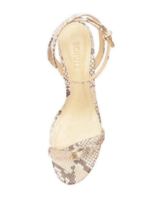 SCHUTZ SHOES Metallic Aurora Mid Ankle Strap Sandal