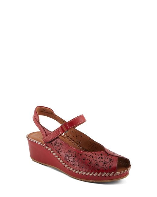 Spring Step Red Santonio Sandal