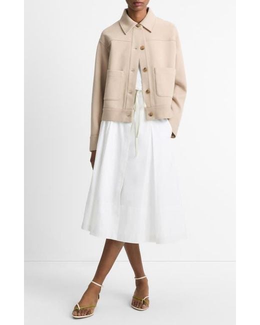 Vince Natural Double-Face Cropped Jacket