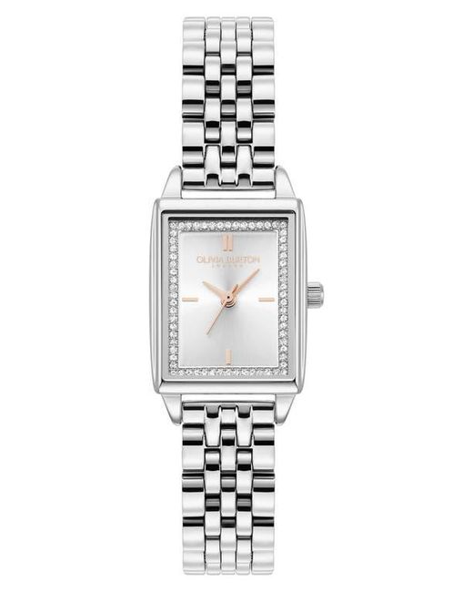 Olivia Burton Metallic Classics Rectangular Bracelet Watch, 20Mm