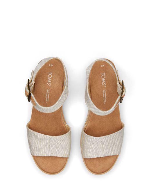 TOMS Diana Platform Wedge Sandal in Natural Lyst