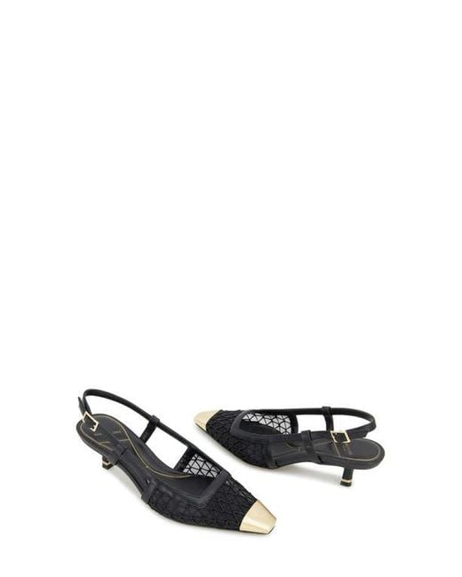 Kenneth Cole Blue Maxine Kitten Heel Slingback Pump