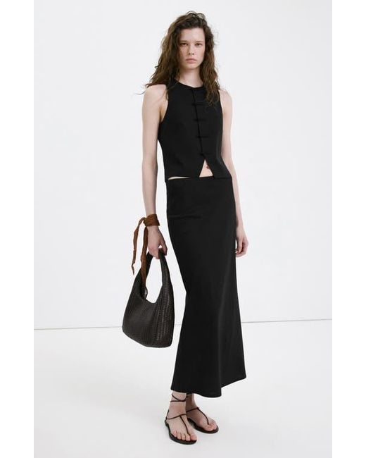 Mango Black Toggle Closure Vest