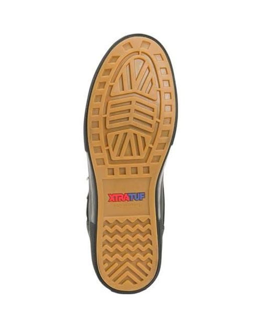 XtraTuf Black Leather Lace Ankle Deck Boot for men