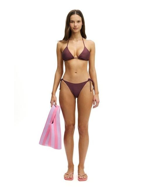 Cotton On Brown String Triangle Bikini Top