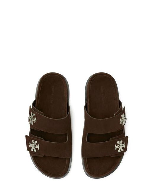 Tory Burch Brown Turnlock Sport Slide Sandal