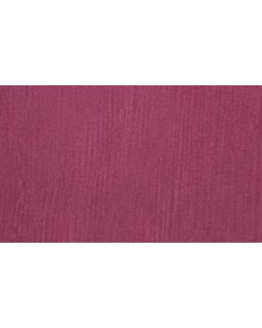 Vince Camuto Purple Tie Front Satin Top