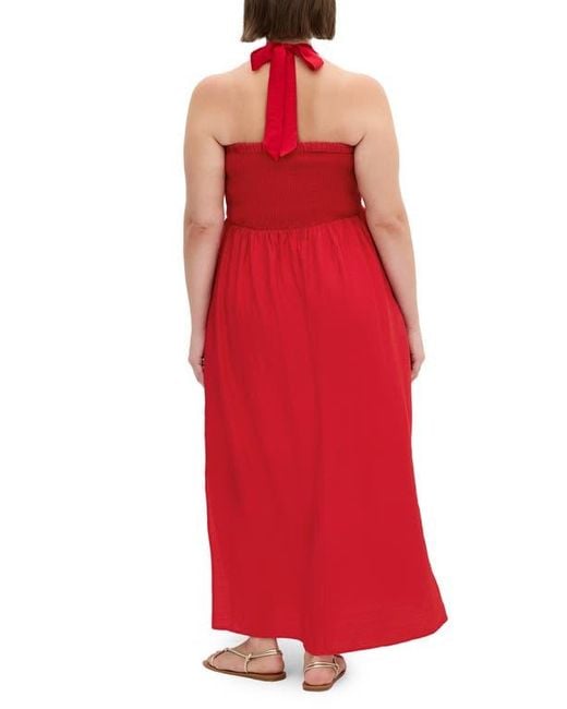 City Chic Red Peta Serene Convertible Strapless Maxi Dress