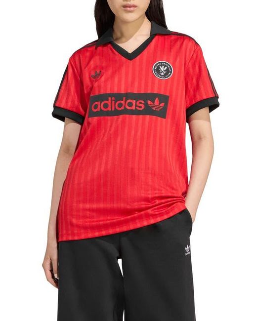 Adidas Red Logo Graphic Soccer Jersey