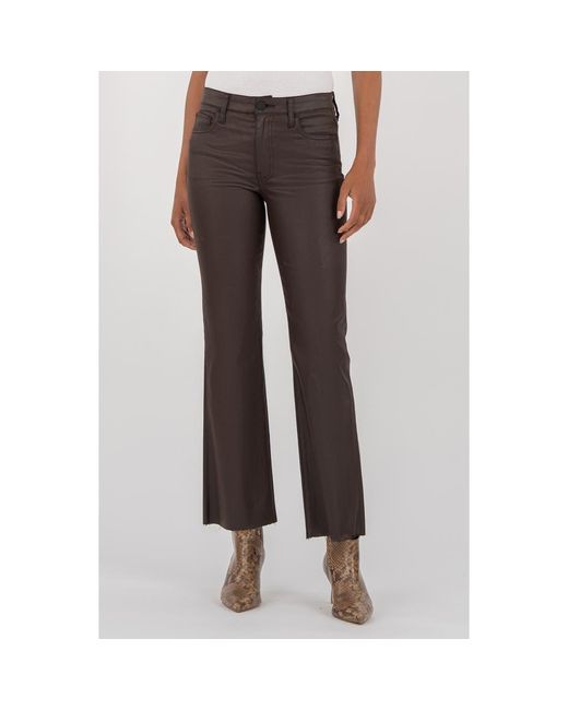 Kut From The Kloth Brown Kelsey Crop Kick Flare Jeans