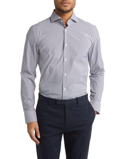 BOSS by HUGO BOSS Hank Kent Performance Slim Fit Dress Shirt in Gray