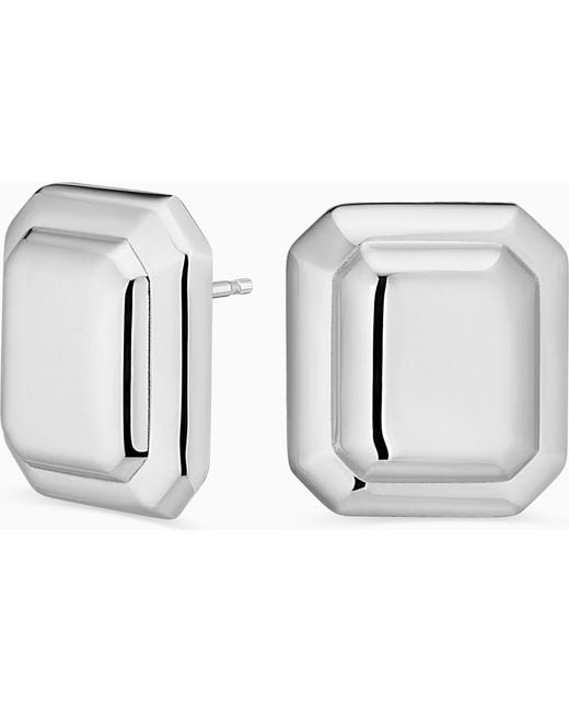 Oradina White Sterling Cufflink Button Studs