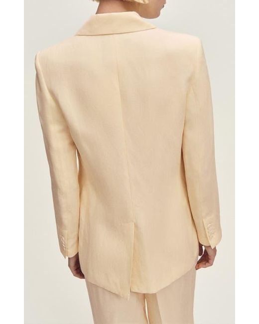 Mango Natural Notch Lapel Blazer