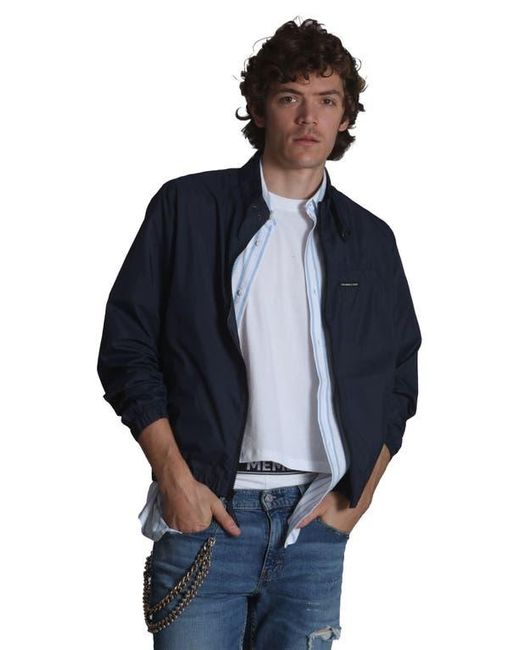 Members Only Blue Windbreaker Packable Jacket for men