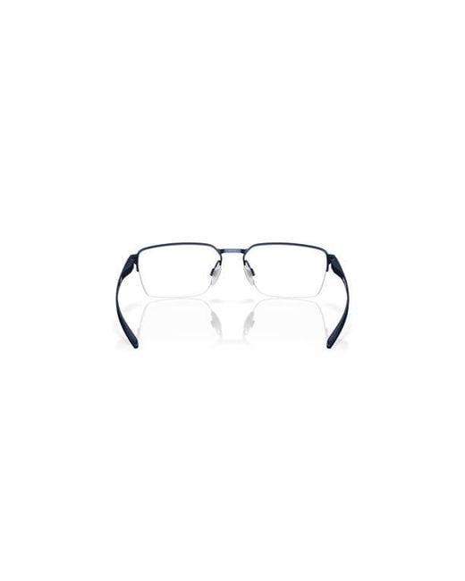 Oakley Blue 56Mm Rectangle Optical Glasses for men