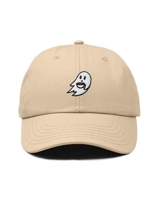 Alix Natural Coffee Ghost Embroidered Hat