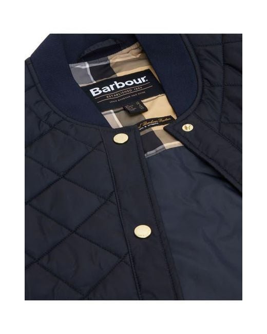 Barbour Black Wetherby Diamond Quilted Bomber Jacket