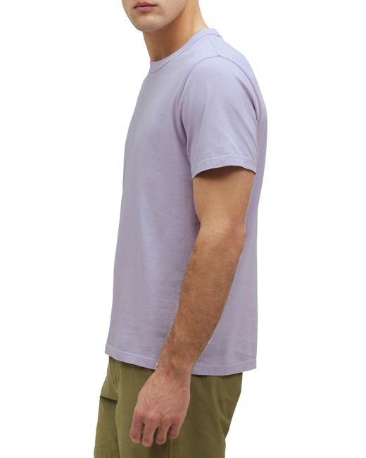 Madewell Purple Allday Garment Dyed Cotton T-shirt for men