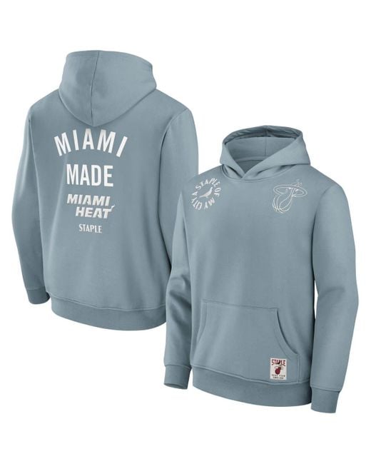 Staple Blue Nba X Miami Heat Plush Heavyweight Pullover Hoodie At Nordstrom for men