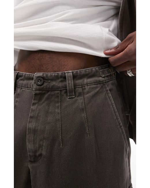 Topman Gray Extreme baggy Cotton Cargo Pants for men