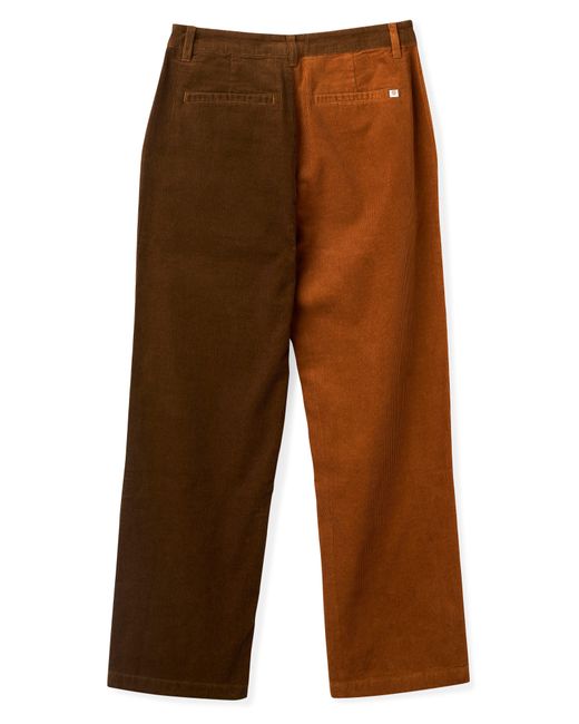 Brixton Victory Colorblock Corduroy Wide Leg Pants in Brown Lyst