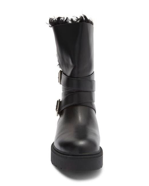 Jeffrey Campbell Black Bundled Biker Boot